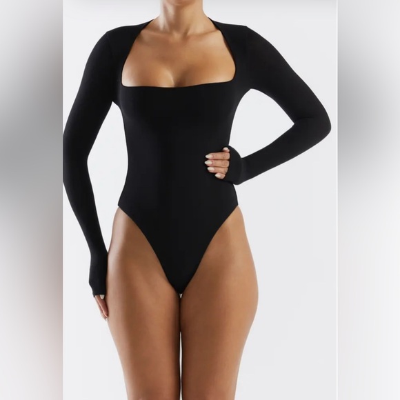 naked wardrobe Other - Squared Away Long Sleeve Thong Bodysuit
Naked Wardrobe